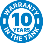 Icono certificado 10 años de garantía en el depósito